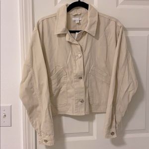 Topshop Ecru Crop Shacket